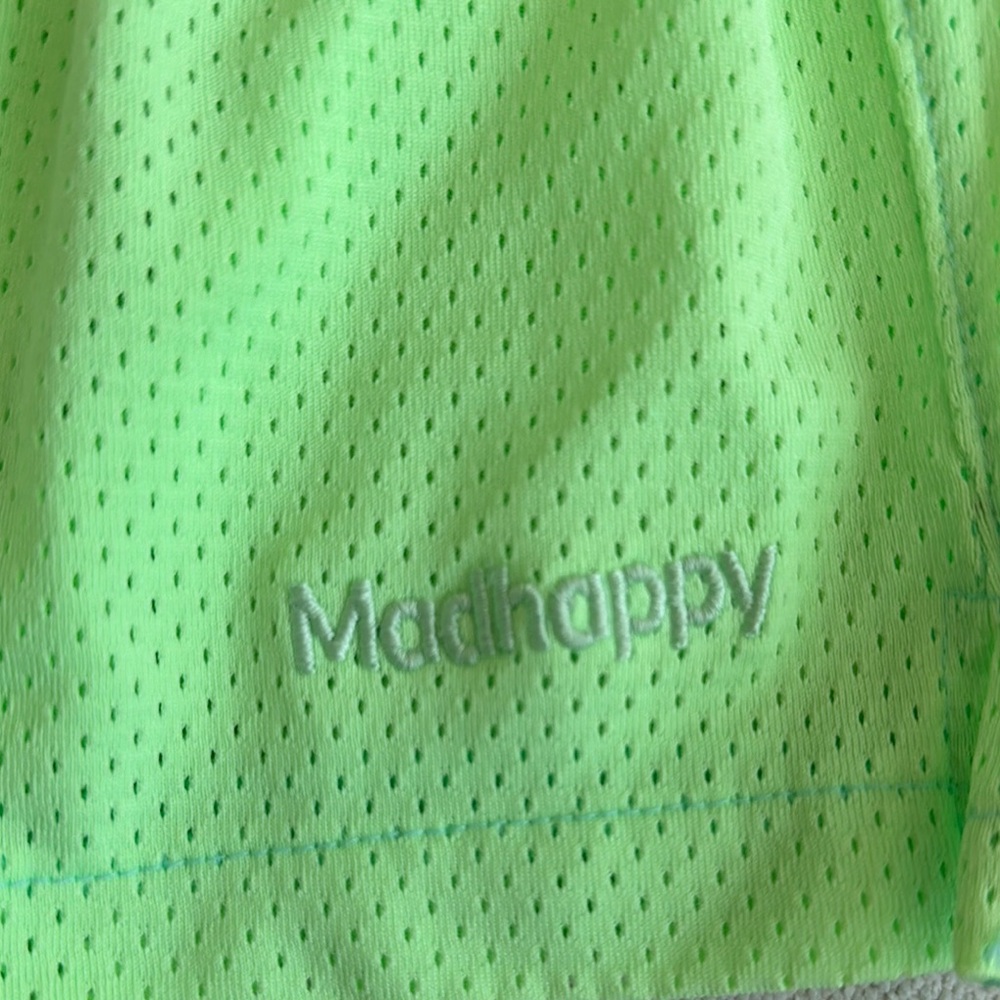 Madhappy Green Athletic Shorts Elastic Waist - Picture 2 of 5
